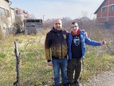 Porodica Stevanović,  Goran Stevanović, Viktor Stevanović, na placu gde ce biti kuca.