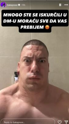 Baka Prase javno zapretio nasiljem pa završio na infuziji