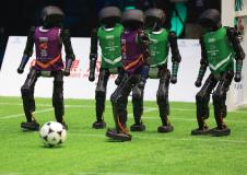 AI robot football match