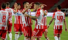 Fudbaleri Crvene zvezde na utakmici protiv Javora