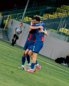 Fudbaleri Partizana na meču protiv Oleksandrije