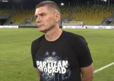 Srđan Blagojević, trener Partizana, na meču protiv Oleksandrije