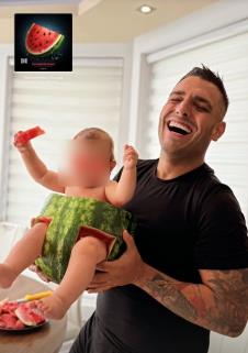 Darko Lazić ubacio ćerku u lubenicu