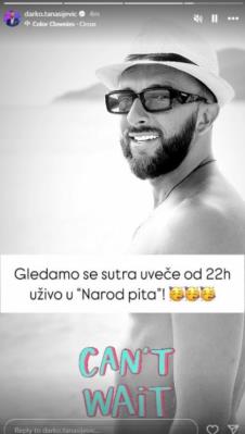 Darko Tanasijević se vraća u emisiju Narod pita