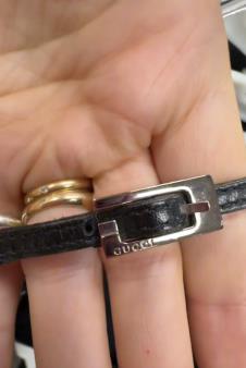 Vintage Gucci haljina sa dubokim izrezom i kožnim naramenicama