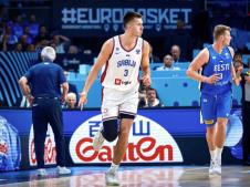 Filip Petrušev, Eurobasket 2025, Srbija - Estonija