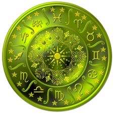 Zodijački krug zelene boje - ilustracija