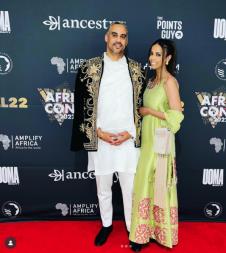 Džoel Dejvid Makonen Haili Selasije i Arijana Ostin na Afričkom balu 2022.jpg