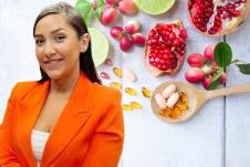 Vitamini, suplamenti isećen nar i limeta na kriške/Jovana Živić nutricionista