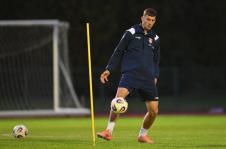 Veljko Milosavljević na treningu fudbalske reprezentacije Srbije