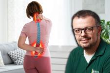 Srđan Anđelkov/ devojka sa bolom u vratu i krstima, koncept diskus hernija