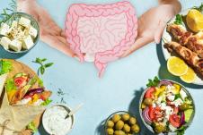 Prikaz creva u nacrtanoj formi/Ishrana koja pripada podnevlju mediterana