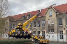 Holandija krov zgrade kran