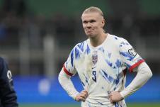 Erling Haland na utakmici protiv Italije