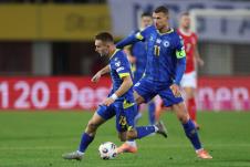Edin Džeko na meču Austrija - Bosna i Hercegovina