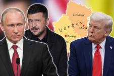Donbas Ukrajina Vladimir Putin Volodimir Zlenenski Donald Tramp