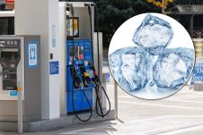 benzinska pumpa kocke leda