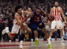 Džordan Nvora i Kevin Panter na meču Crvena zvezda - Barselona