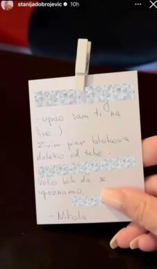 Stanija Dobrojević pokazala pažnju od misterioznog muškarca