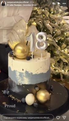 Sanja Marinković - sin napunio 18 godina