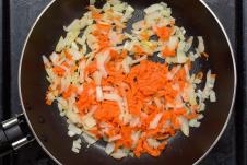 prženje, luk, šargarepa