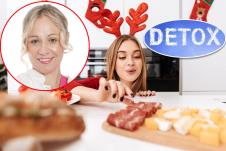 devojka koje jede obilje hrane/natpis detoks/Jasna Vujičić, nutricionista