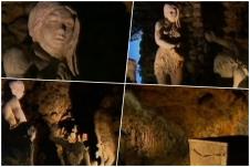 Risovačka pećina - unutrašnjost, kolaž fotografija