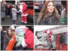 Predsednica gradske opštine Voždovac Bojana Jakšić danas je podelila paketiće mališanima voždovačkih vatrogasaca