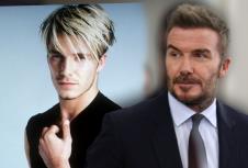 Dejvid Bekam, nekad i sad, kolaž fotografija