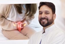 dr Miljan Čuljić/mlada žena sa bolom u donjem delu stomaka i model materice