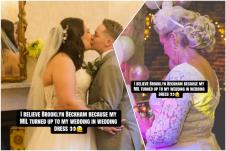 Svekrva u beloj haljini na venčanju