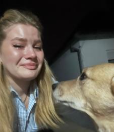 Nevena Gajić i pas Žuća