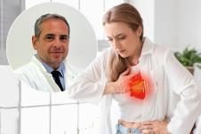 dr Bojan V. Ilisić/žena u beloj košulji drži se za grudi u predelu srca