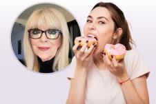 Branka Mirković/mlada žena koja se prejeda sa dve krofne istovremeno