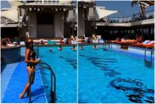 Kruzer MSC Euribia usidren u luci u Dubaij