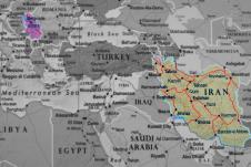 Najzapadnija tačka Irana je približno je 2.065 kilometara udaljena od Beograda