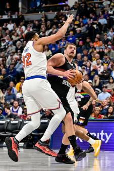 Nikola Jokić na meču Denver Nagets - Njujork Niks