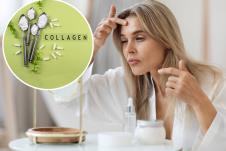 žena gleda bore u ogledalu/kolagen