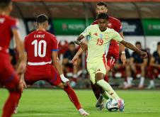 Lamin Jamal na meču Srbija - Španija