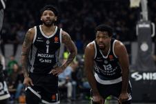 Karlik Džons i Sterling Braun na meču Partizan - Asvel