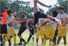 Tuča fudbalera na utakmici