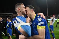 Edin Džeko na meču Bosna i Hercegovina - Italija