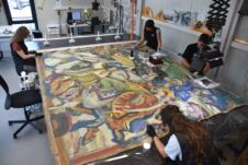 Конзерваторско-рестаураторски радови на делу „Бој на Чегру” Боже Илића Фото ЦКР 1.JPG