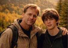 Otac i sin na planinarenju