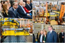 Aleksandar Vučić Paraćin otvaranje pogona fabrika stakla Vaider
