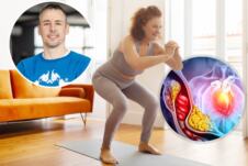 Milan Zarić/starija žena koja vežba čučnjeve/srce i začepljena arterija