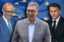 Aleksandar Vučić Emanuel Makron Fridrih Merc