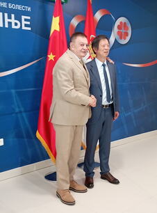 Prof. dr Milovan Bojić i prof. dr Šu Čang, vaskularna hirurgija IKVB Dedinje, radna poseta