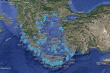 Mapa Grčke gde je primećena riba zec