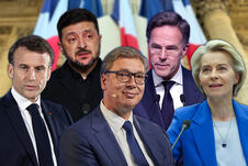 Aleksandar Vučić u Parizu Ursula fon der Lajen Emanuel Makron Mark Rute Volodimir Zelenski